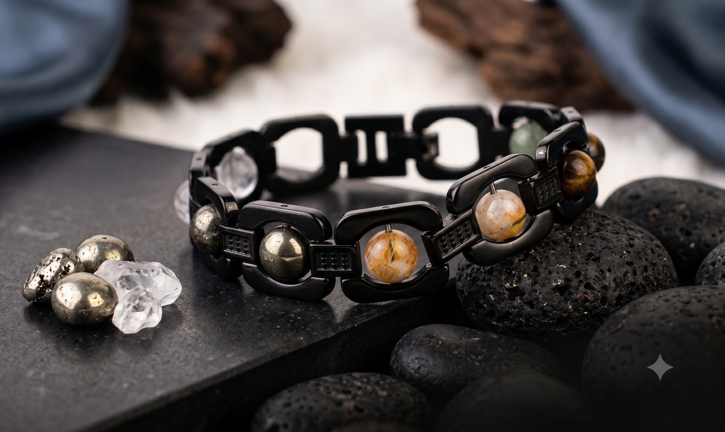 The ‘Elemental Harmony’ Balanced Gemstone Bracelet