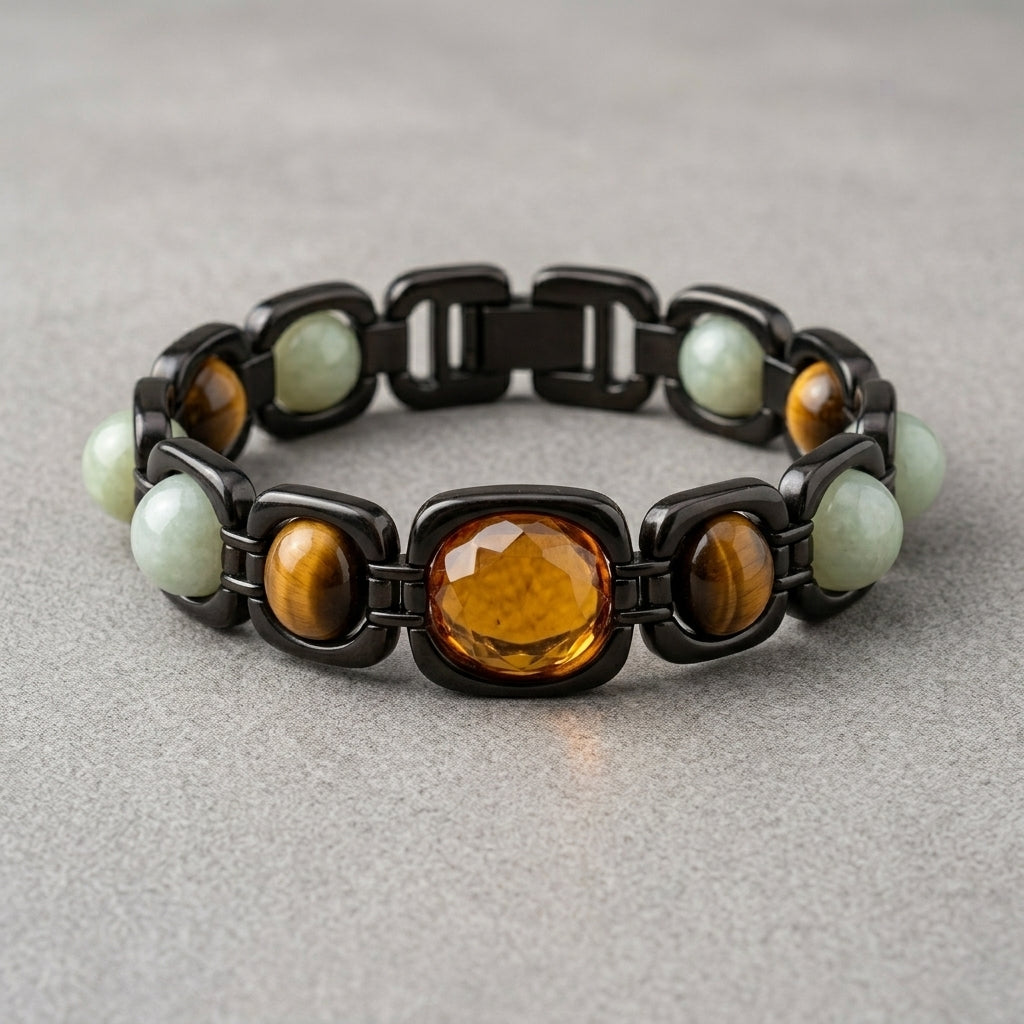 The ‘Elemental Harmony’ Balanced Gemstone Bracelet