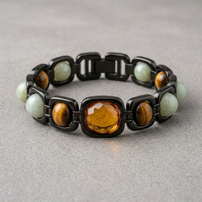 The ‘Elemental Harmony’ Balanced Gemstone Bracelet