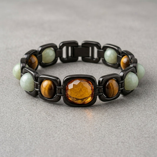 The ‘Elemental Harmony’ Balanced Gemstone Bracelet
